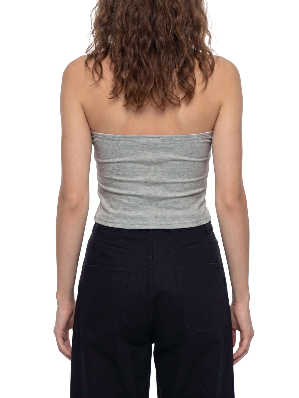 cropped tube top femme