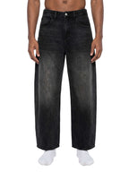 Barrel Leg Jeans Pour Hommes - Confort et Style Vintage