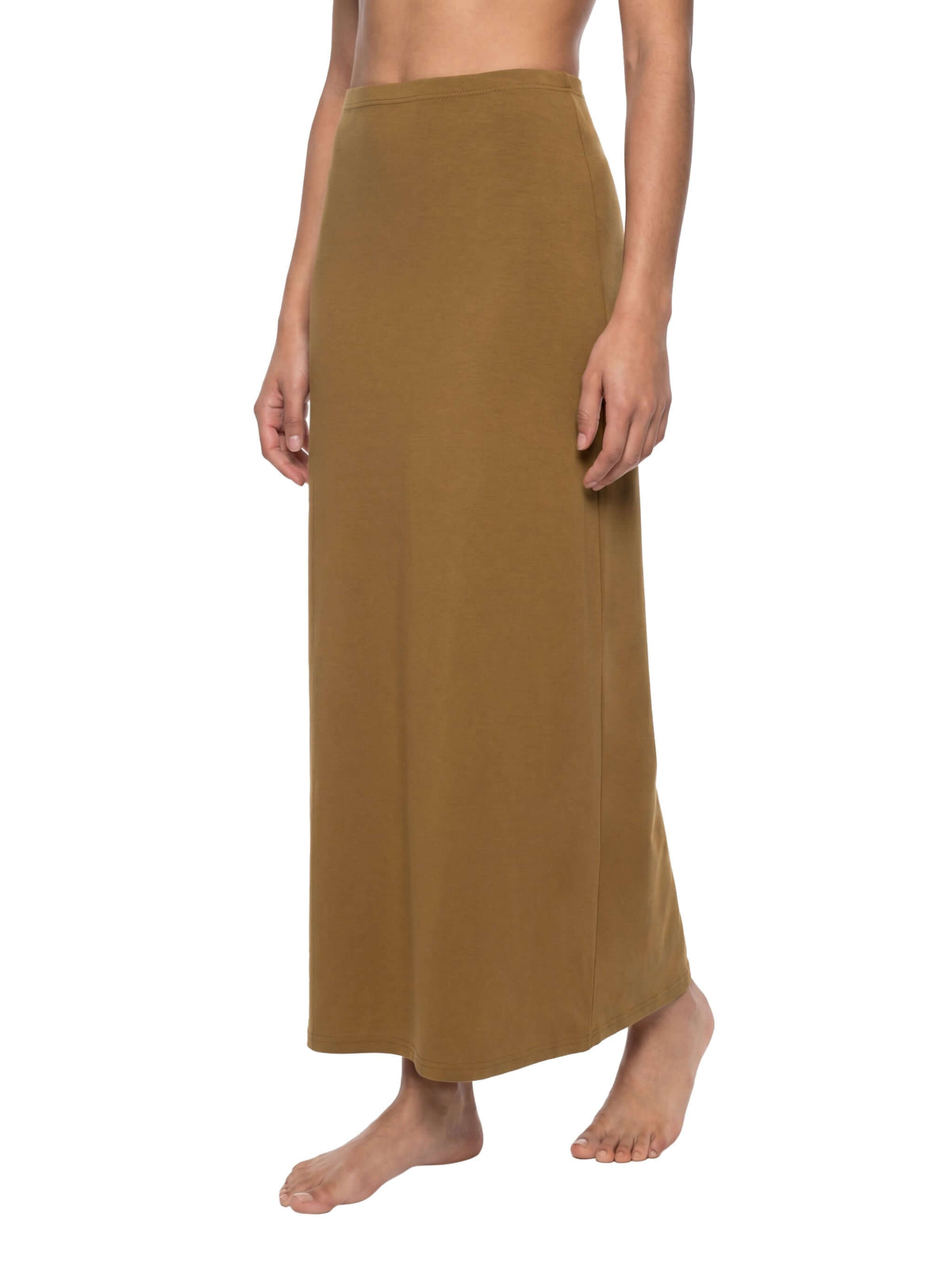 jupe maxi moulante en maille - giav