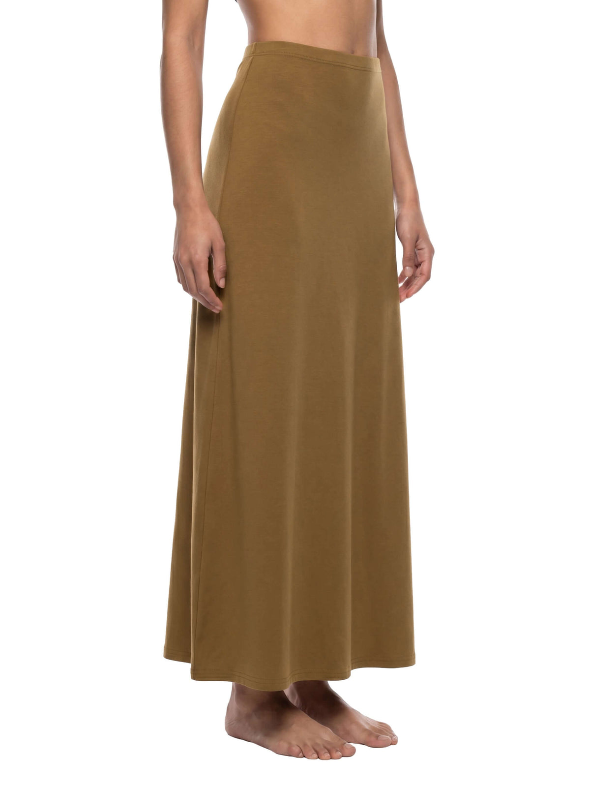 jupe maxi moulante en maille - giav