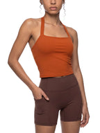 Women's Halter Crop Sports Bra