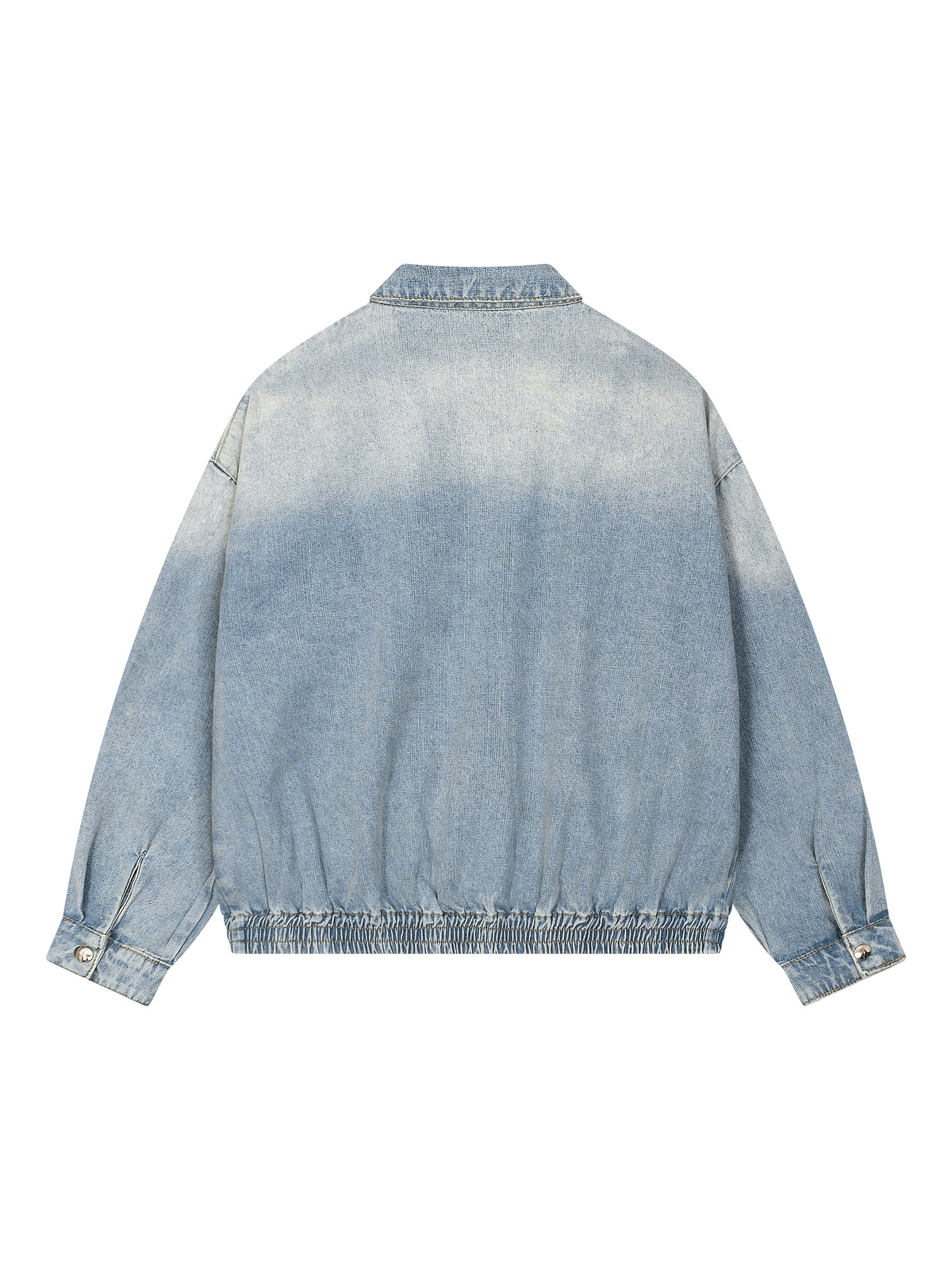 Veste en jean zippée à délavage vintage