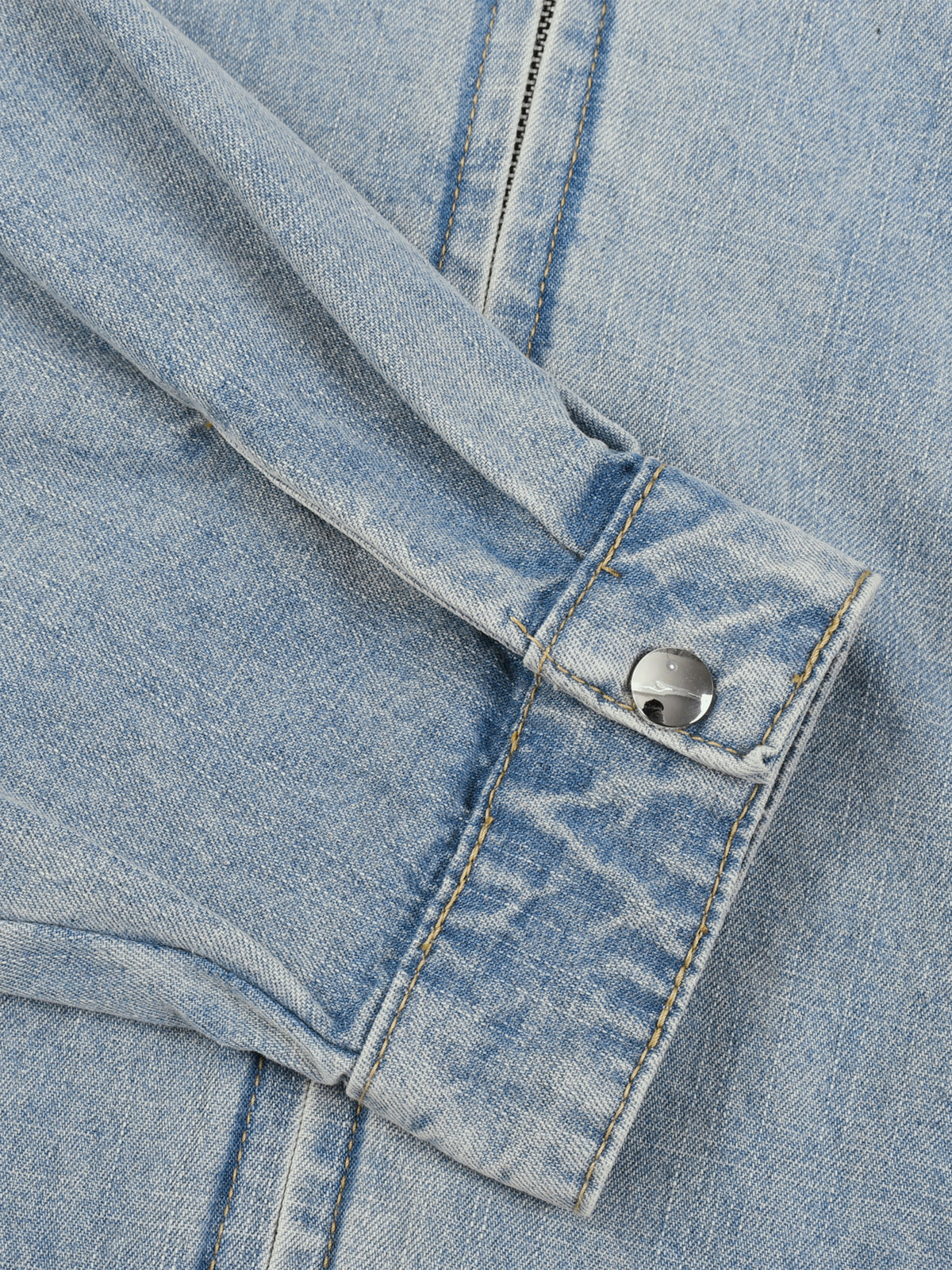 Veste en jean zippée à délavage vintage