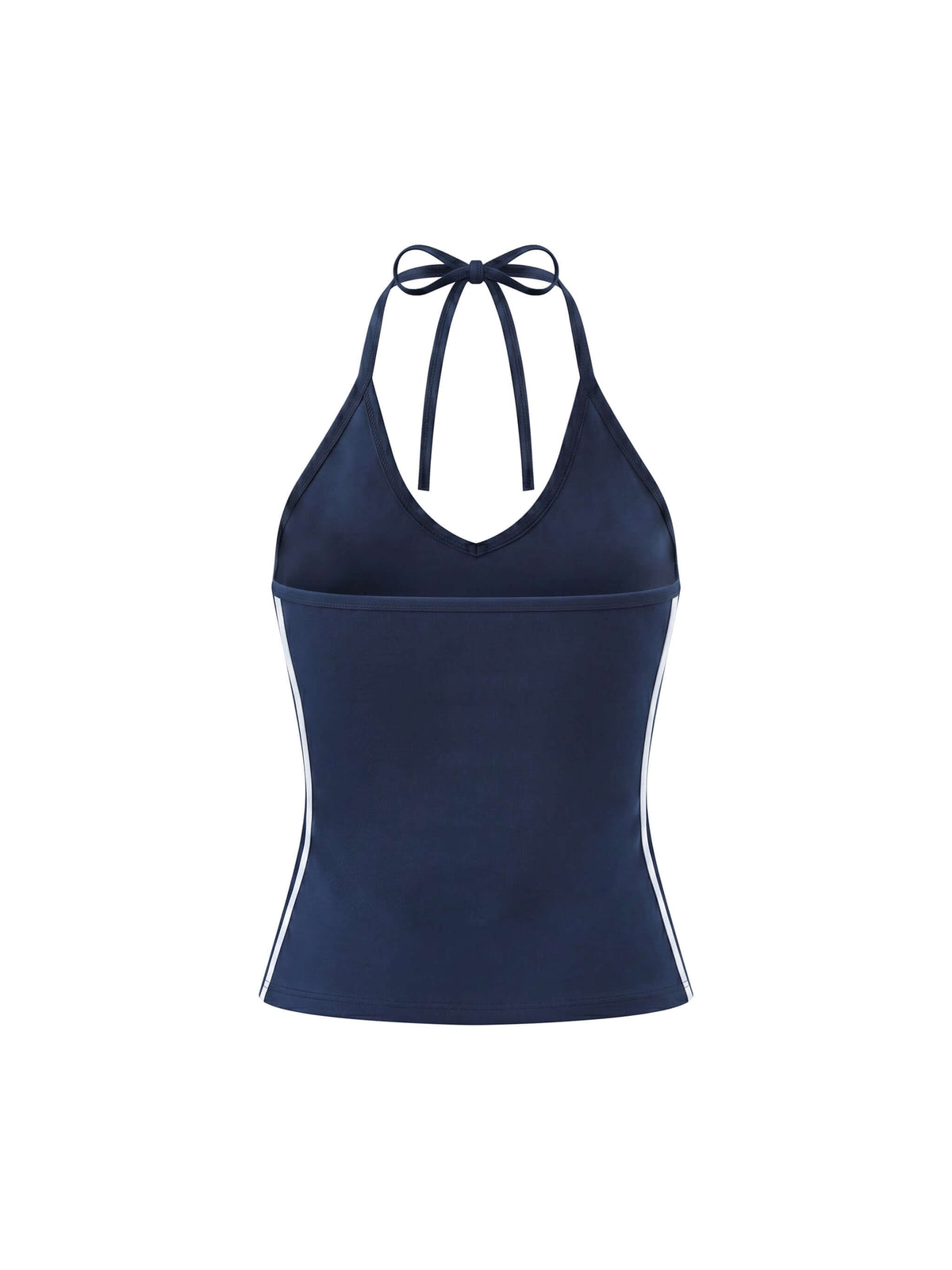 women's color block halter crop top