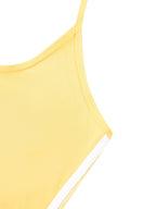 women's color block halter crop top
