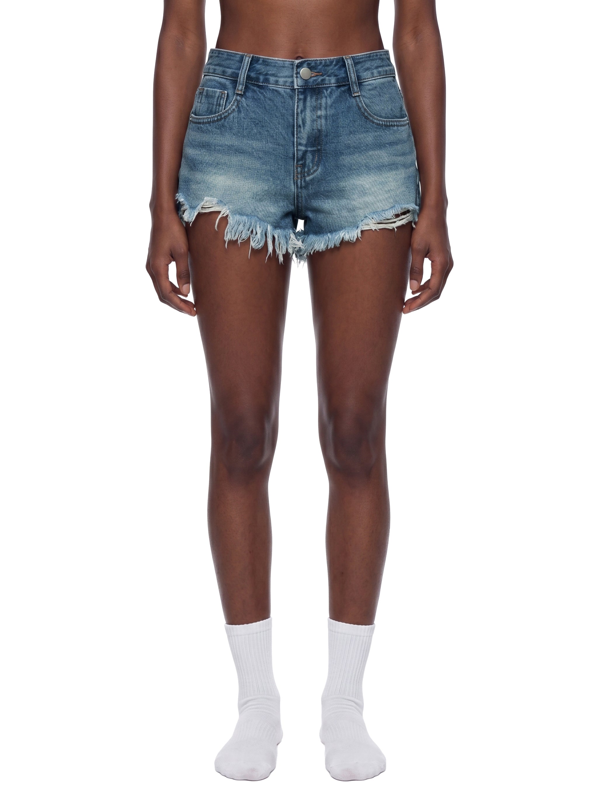 Short en Jean Délavé Vintage