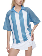 Unisex Striped Mesh Soccer Jersey