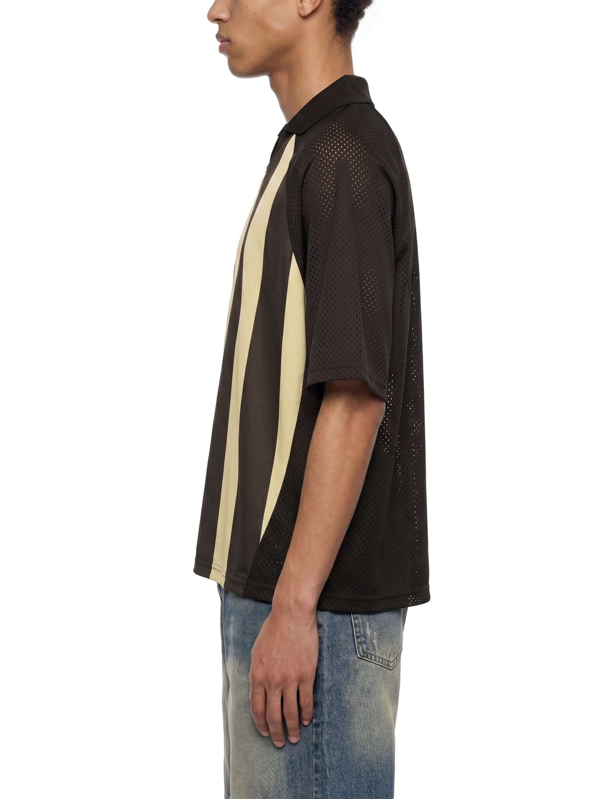 Unisex Striped Mesh Soccer Jersey