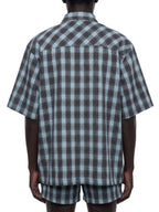 Chemise à carreaux manches courtes coupe boxy
