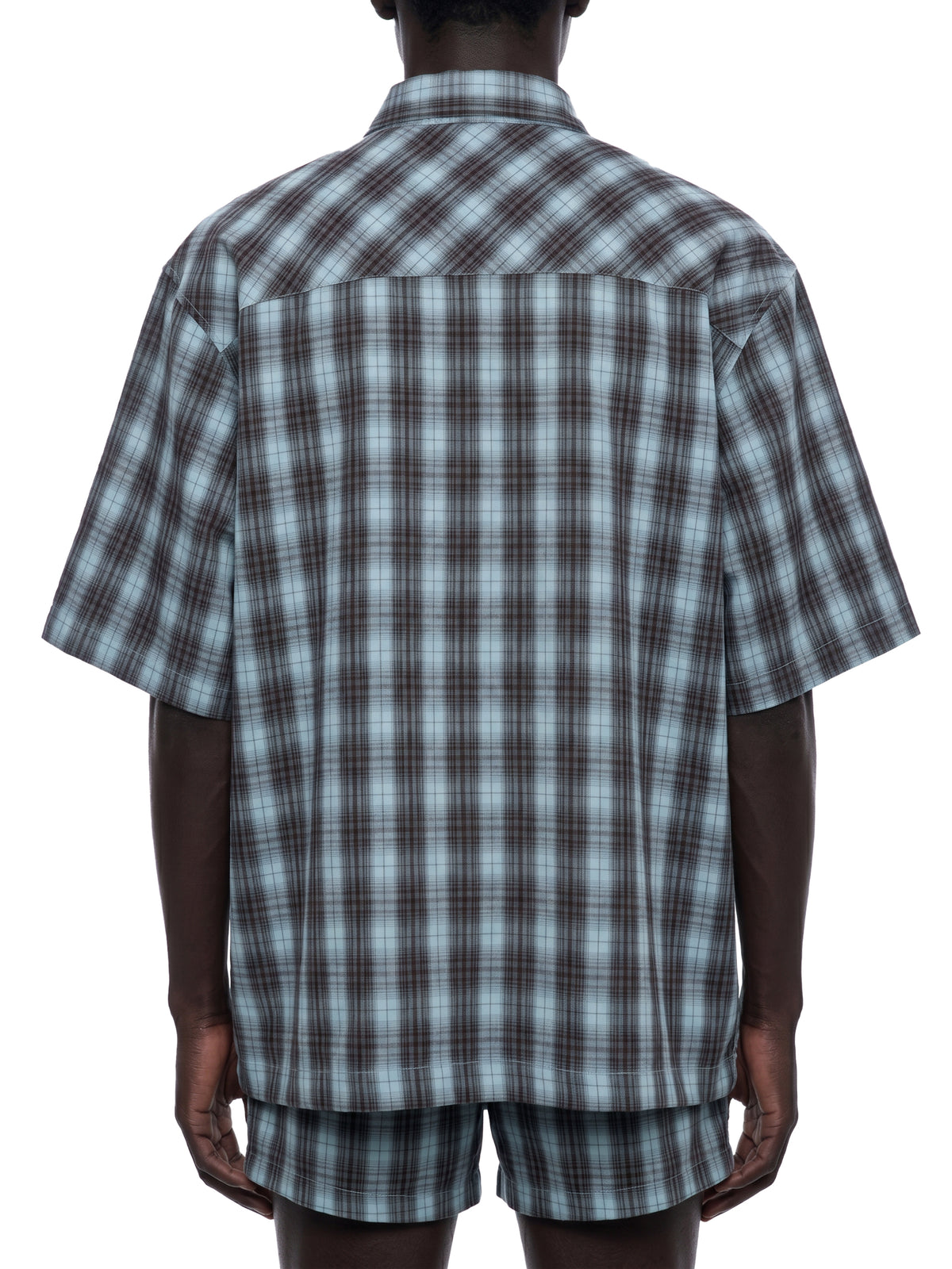 Chemise à carreaux manches courtes coupe boxy