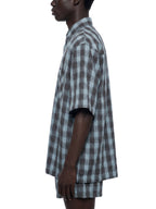 Chemise à carreaux manches courtes coupe boxy
