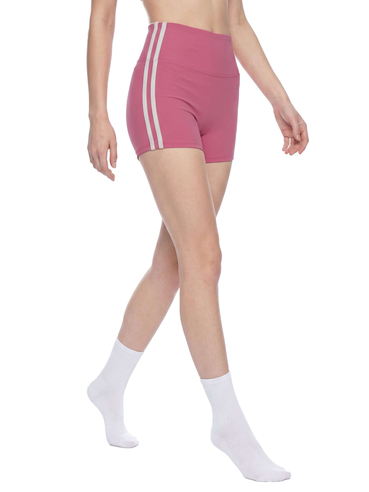 Short de Yoga à bandes Contrastantes