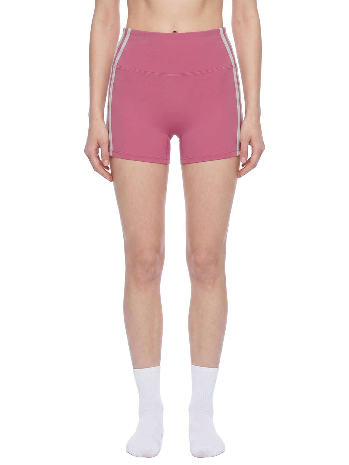 Short de Yoga à bandes Contrastantes