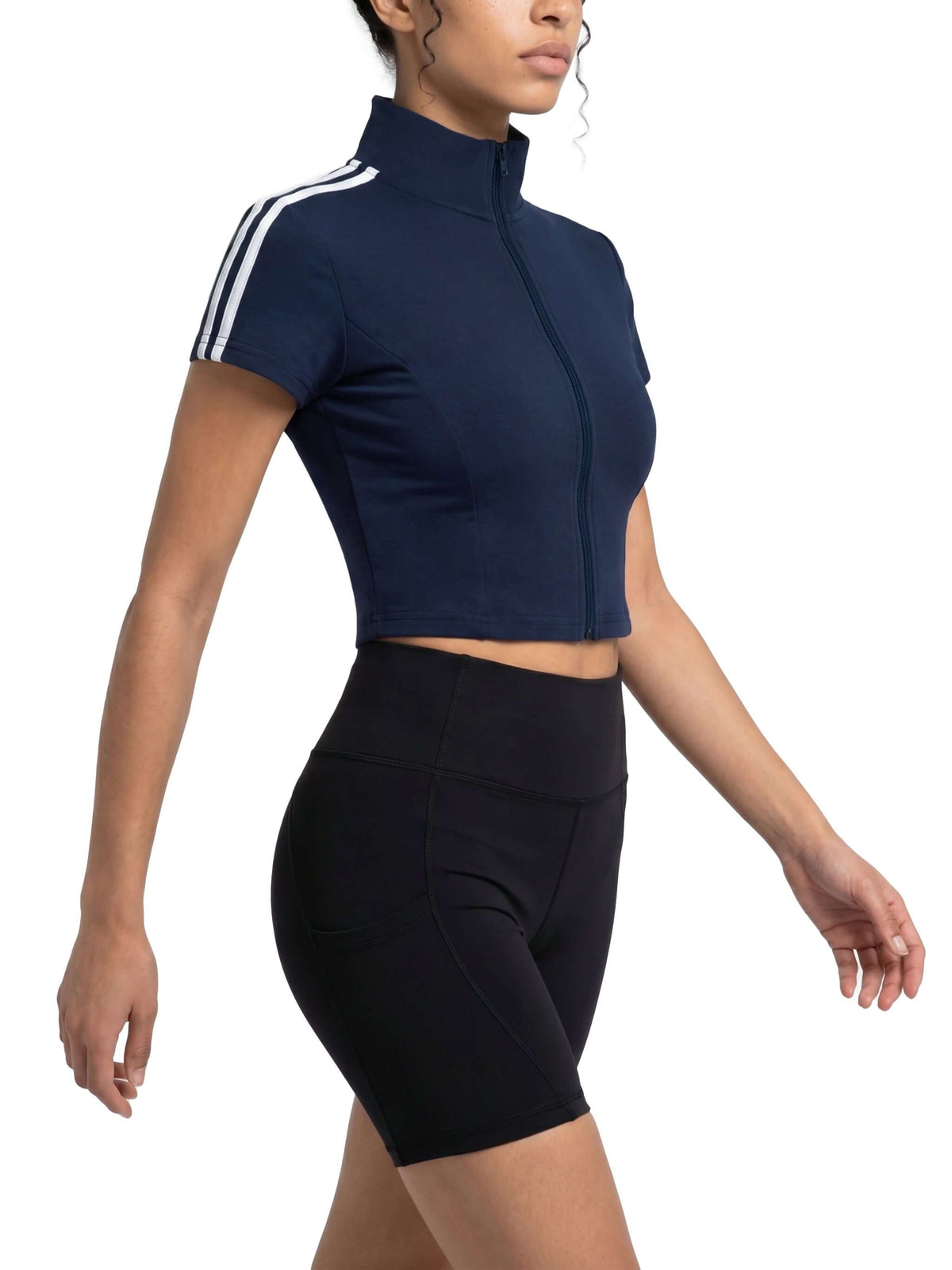 T-shirt zip court femme - giav