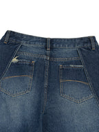Short en jean à jambes larges homme