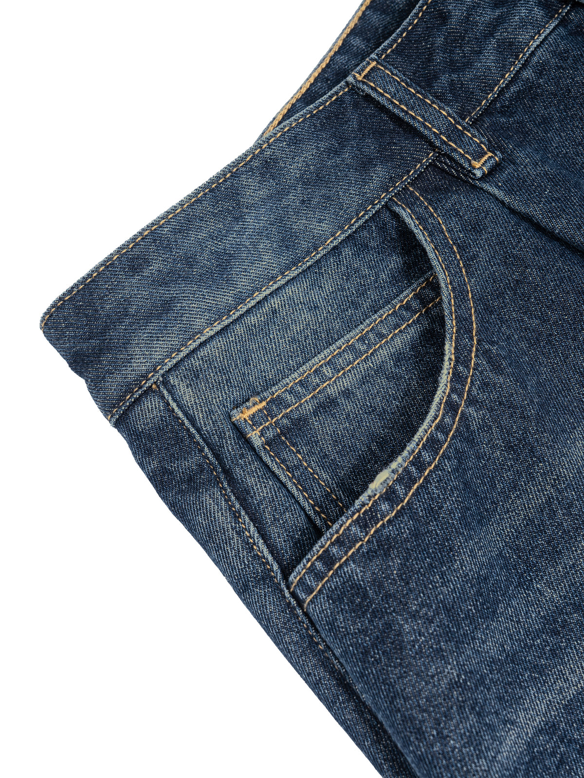 Short en jean à jambes larges homme