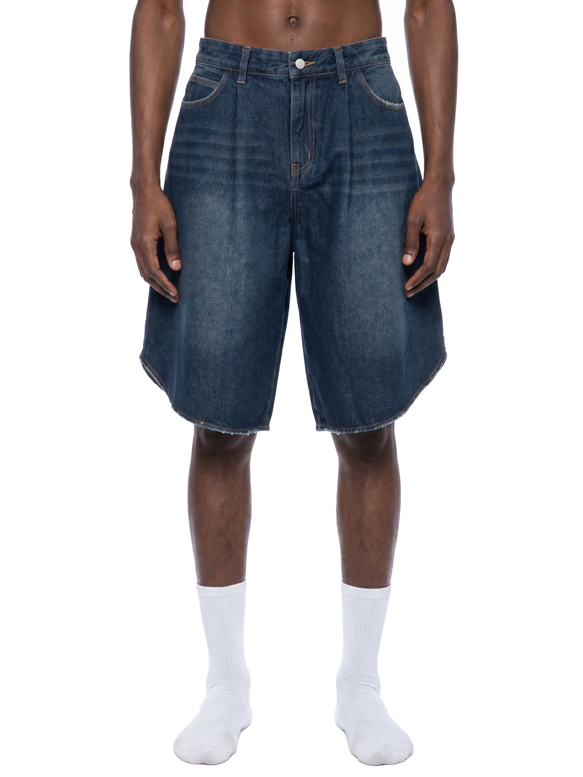 Short en jean à jambes larges homme