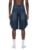Short en jean à jambes larges homme