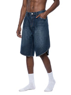 Short en jean à jambes larges homme