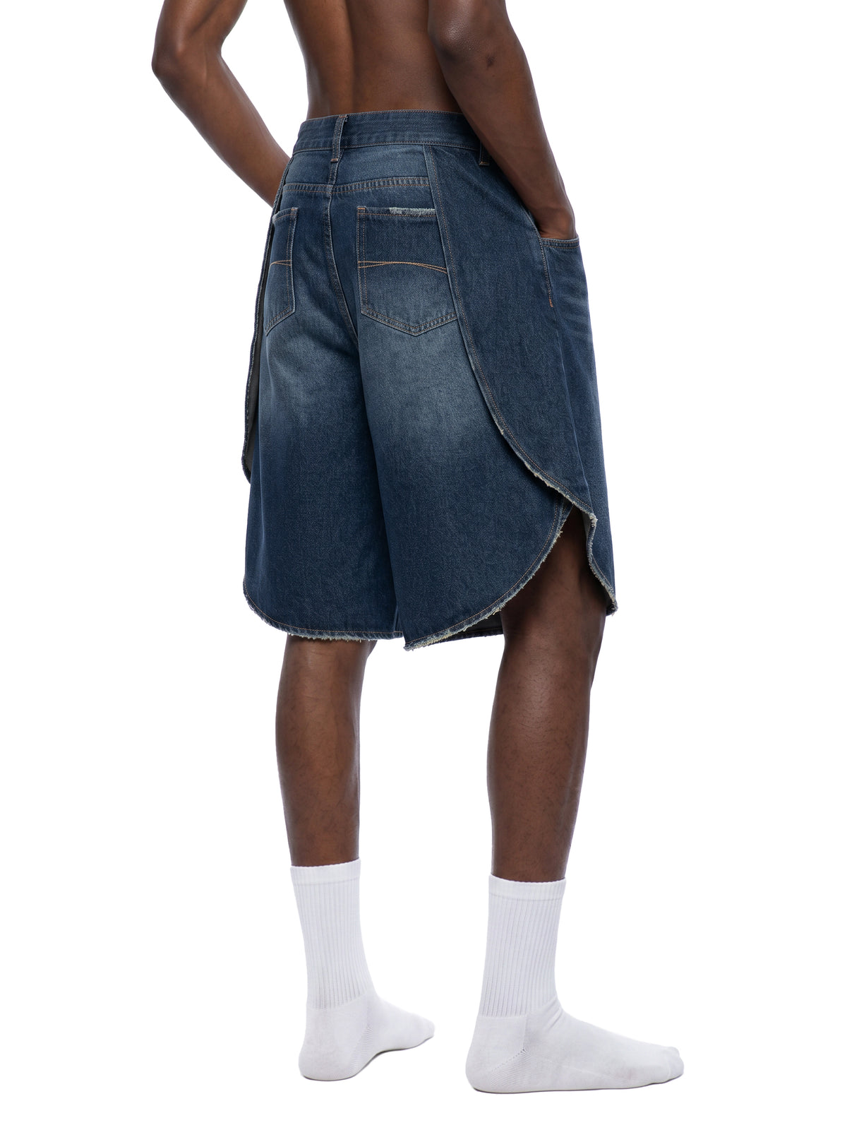 Short en jean à jambes larges homme