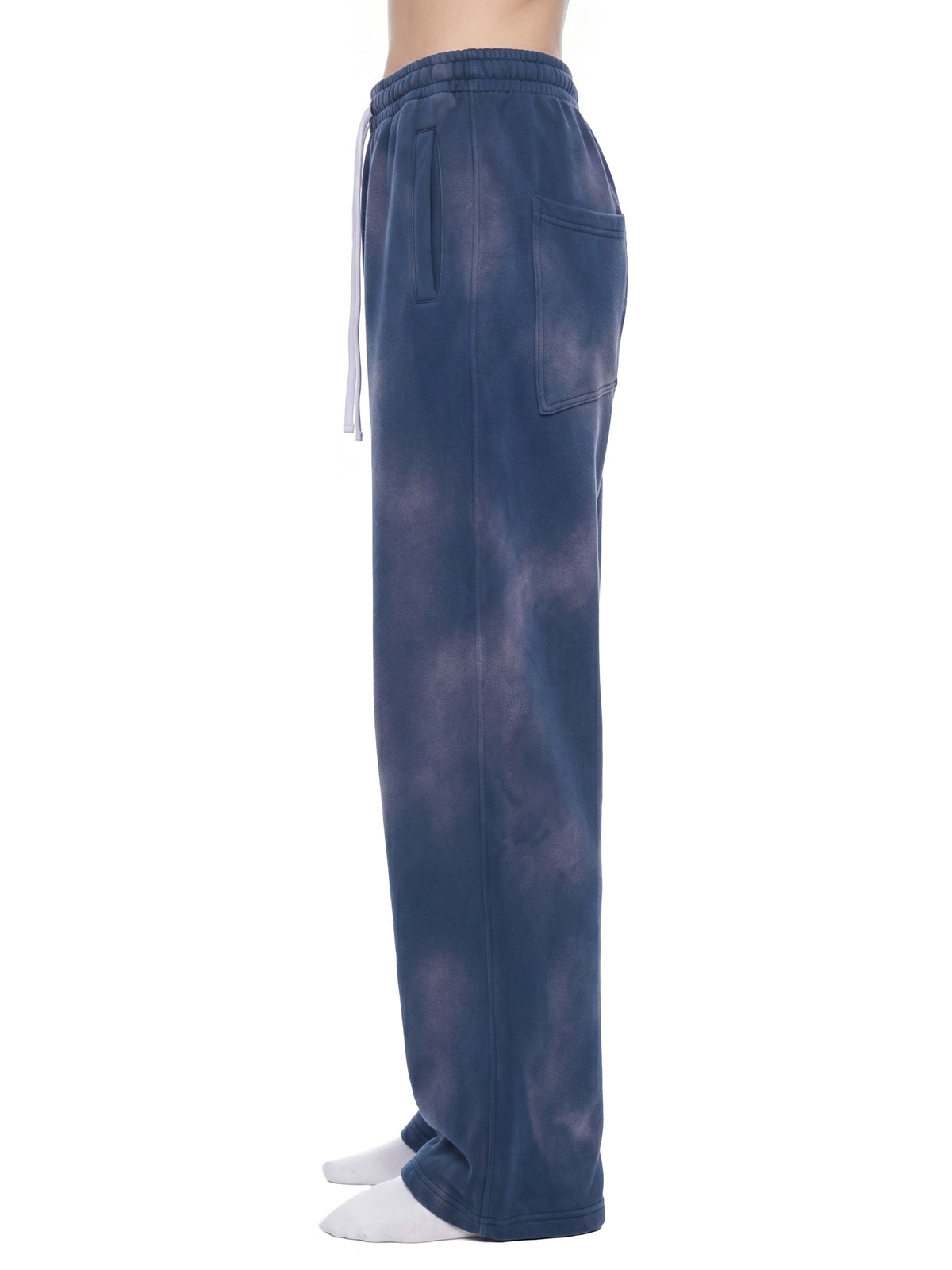 Pantalon de jogging évasé en polaire délavé