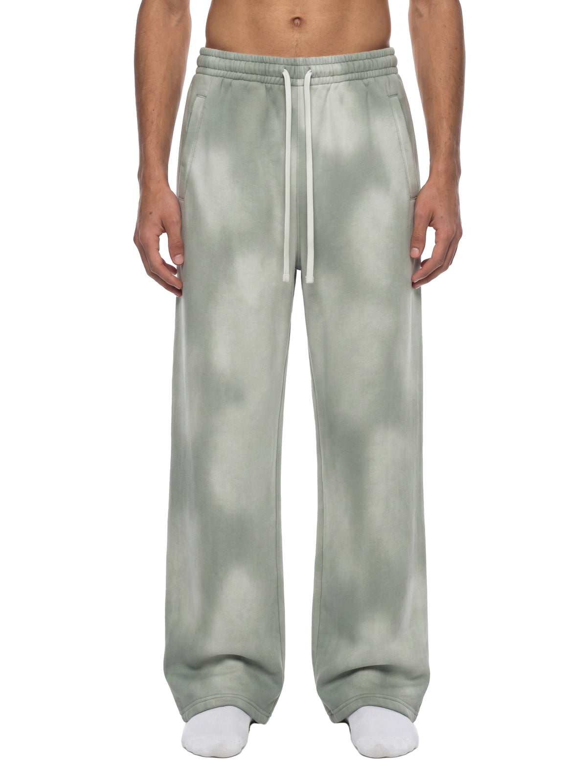 Pantalon de jogging évasé en polaire délavé