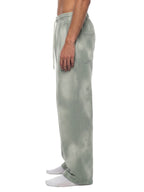Pantalon de jogging évasé en polaire délavé