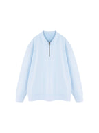 sweat-shirt vintage col zippé unisexe