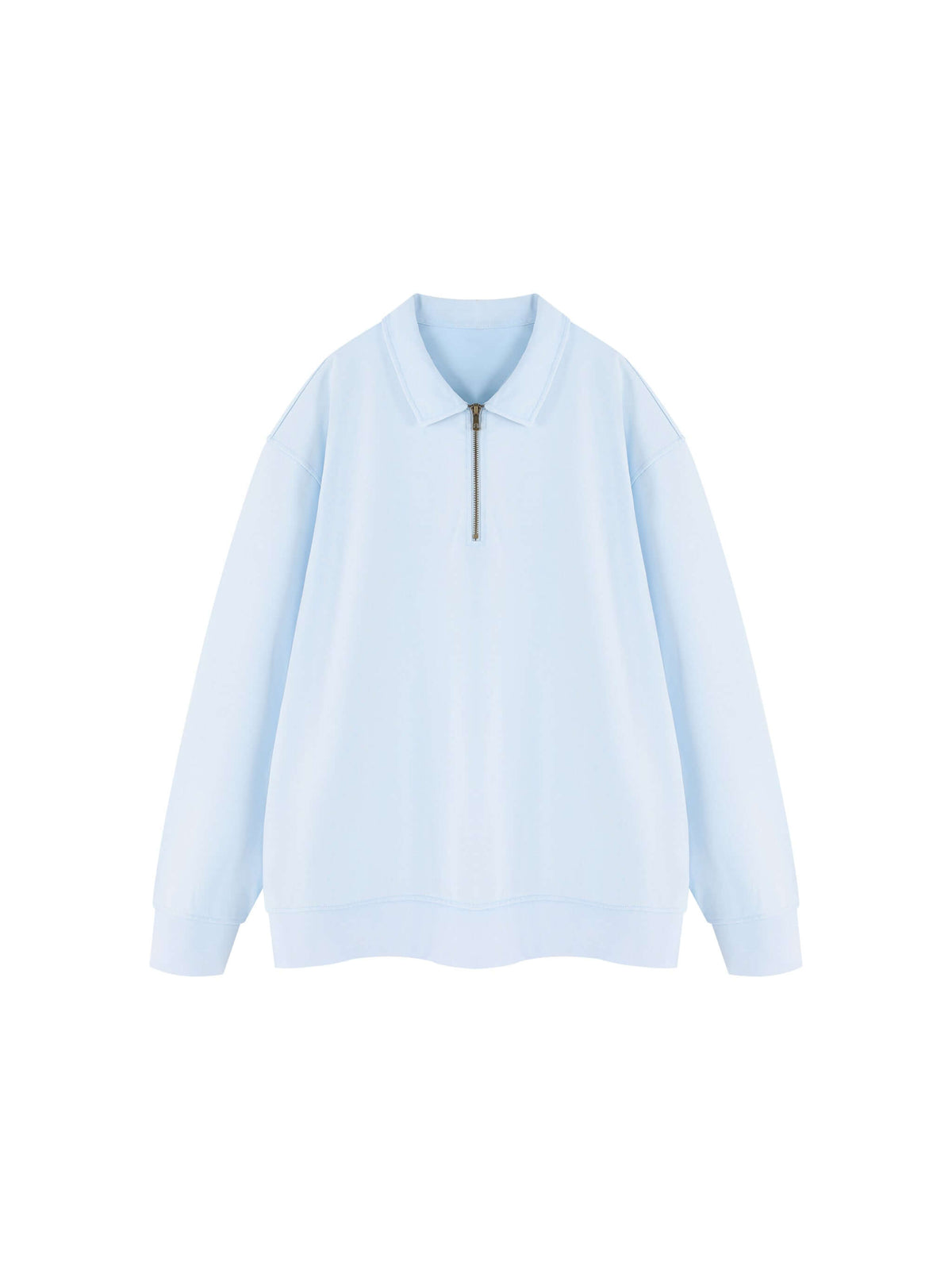 sweat-shirt vintage col zippé unisexe