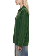 sweat-shirt vintage col zippé unisexe