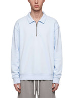 sweat-shirt vintage col zippé unisexe