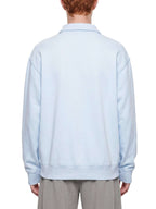 sweat-shirt vintage col zippé unisexe