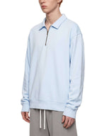 sweat-shirt vintage col zippé unisexe