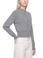 Cardigan Zippé Col Montant
