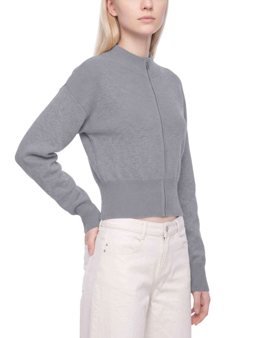 Cardigan zippé femme élégant