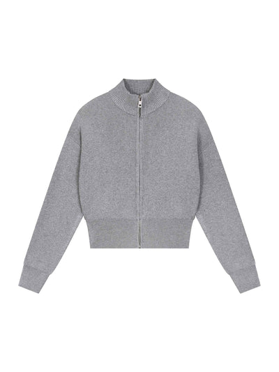 Cardigan Zippé Col Montant