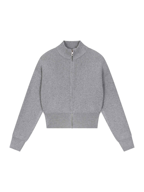 Cardigan Zippé Col Montant